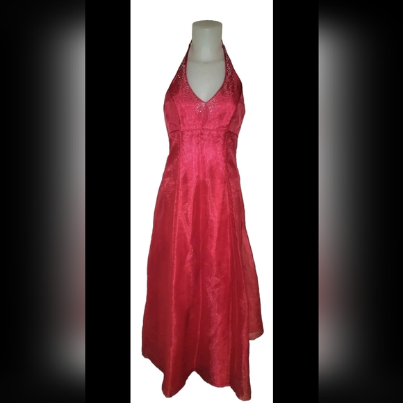 Y2K 90s Blondie Nite Barbicore Fairycore Pink Shimmer Rhinestone Prom Dress Sz 3 - Picture 1 of 4